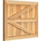 Ekena Millwork Framed Board-n-Batten Shutters w/Z-Bar, Rough Sawn Western Red Cedar, 26 7/8W x 21H, PR RBF06Z26X021RWR - alternate 2